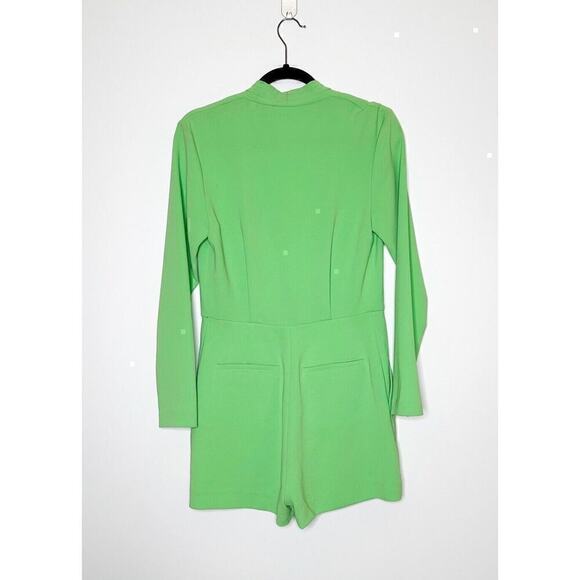 ALC Heston Blazer Romper Long Sleeve Women's No Belt Green Size 4 - Picture 5 of 9